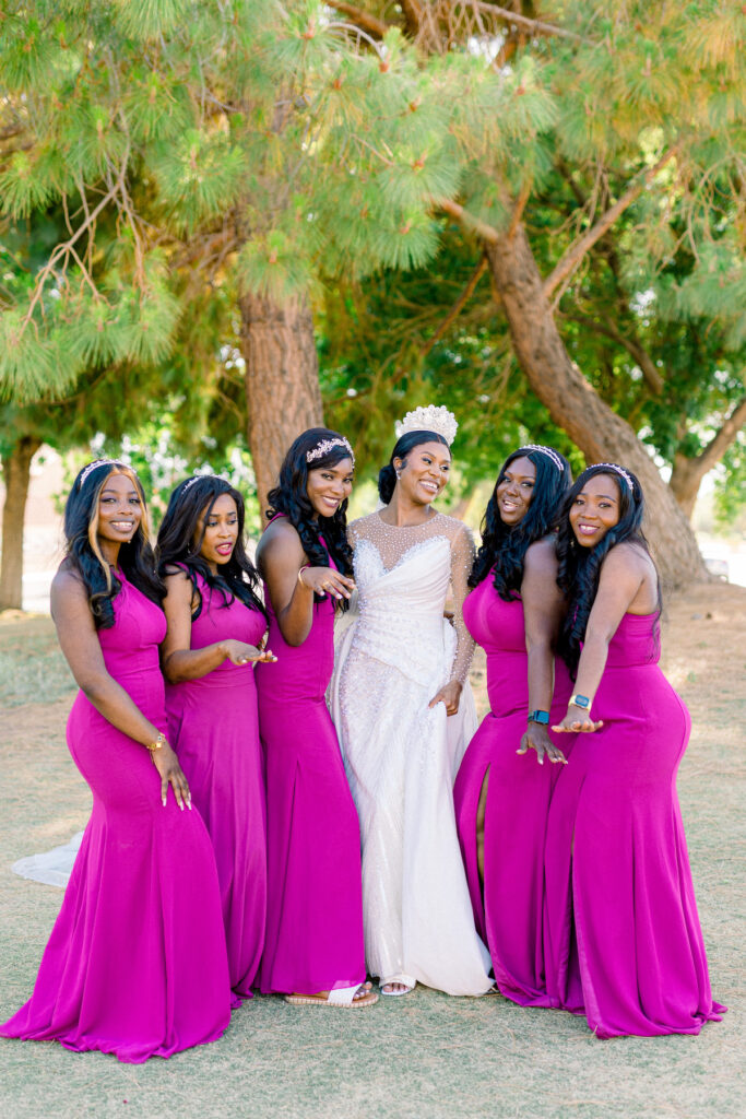 This outdoor luxe Nigerian wedding was a dream in Las Vegas and featured bold accessories, luxe details, and Nigerian culture.