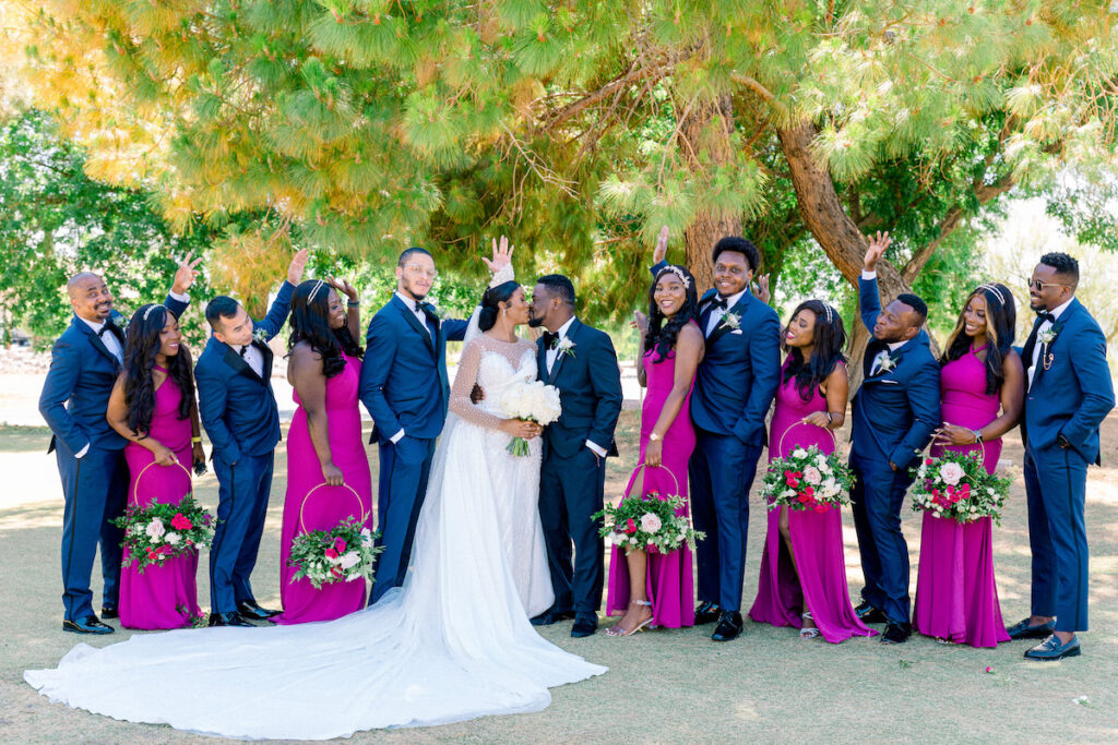 This outdoor luxe Nigerian wedding was a dream in Las Vegas and featured bold accessories, luxe details, and Nigerian culture.