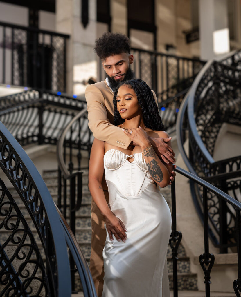 The husband and wife photography team, Our Story Images, effortlessly captured Mijah & Dwane's love story at Worth Avenue in Palm Beach, FL.