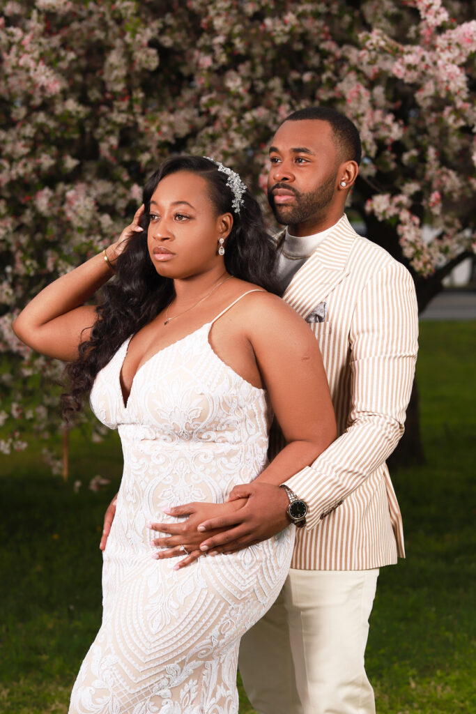 Elegant engagement photos at the historic Lincoln Memorial in Washington, D.C., and Central Park in Manhattan, NY, capture nostalgic moments.