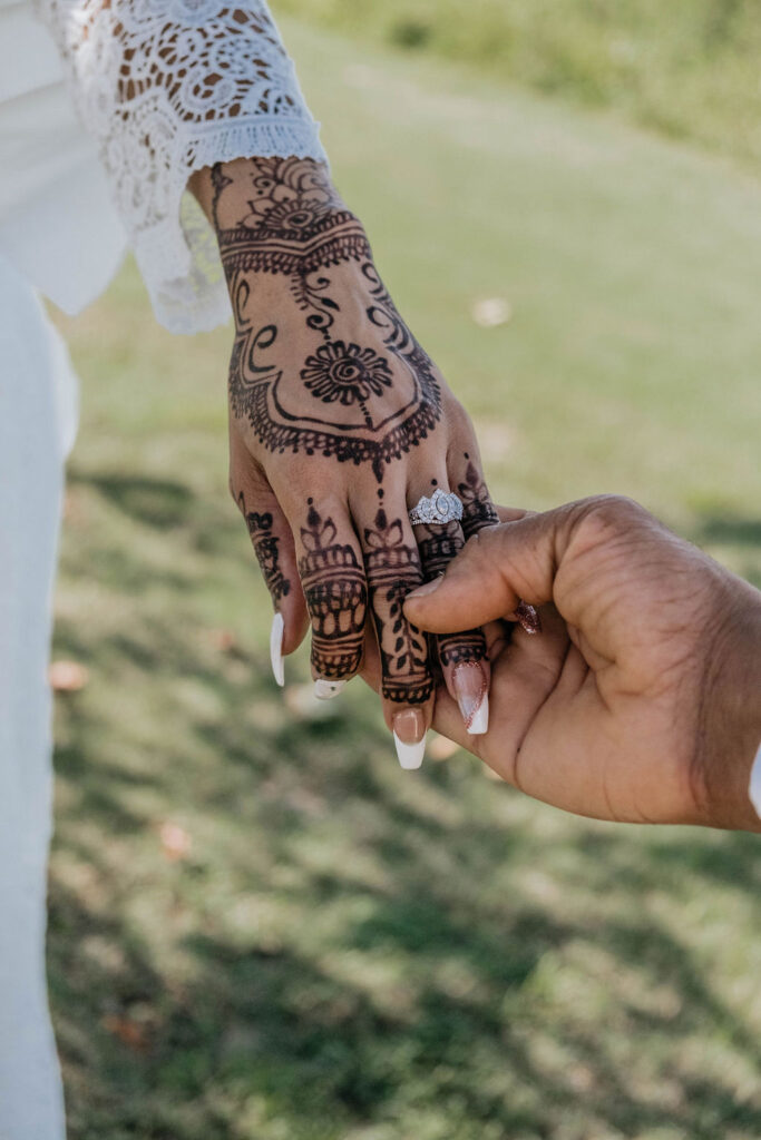 Elijah and Ayesha's romantic bohemian wedding at Mount Pleasant, South Carolina, was a beautiful display of culture and love.