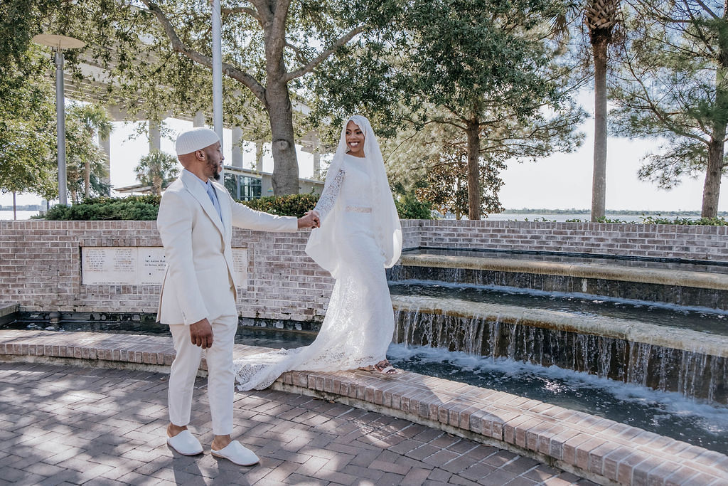 Elijah and Ayesha's romantic bohemian wedding at Mount Pleasant, South Carolina, was a beautiful display of culture and love.