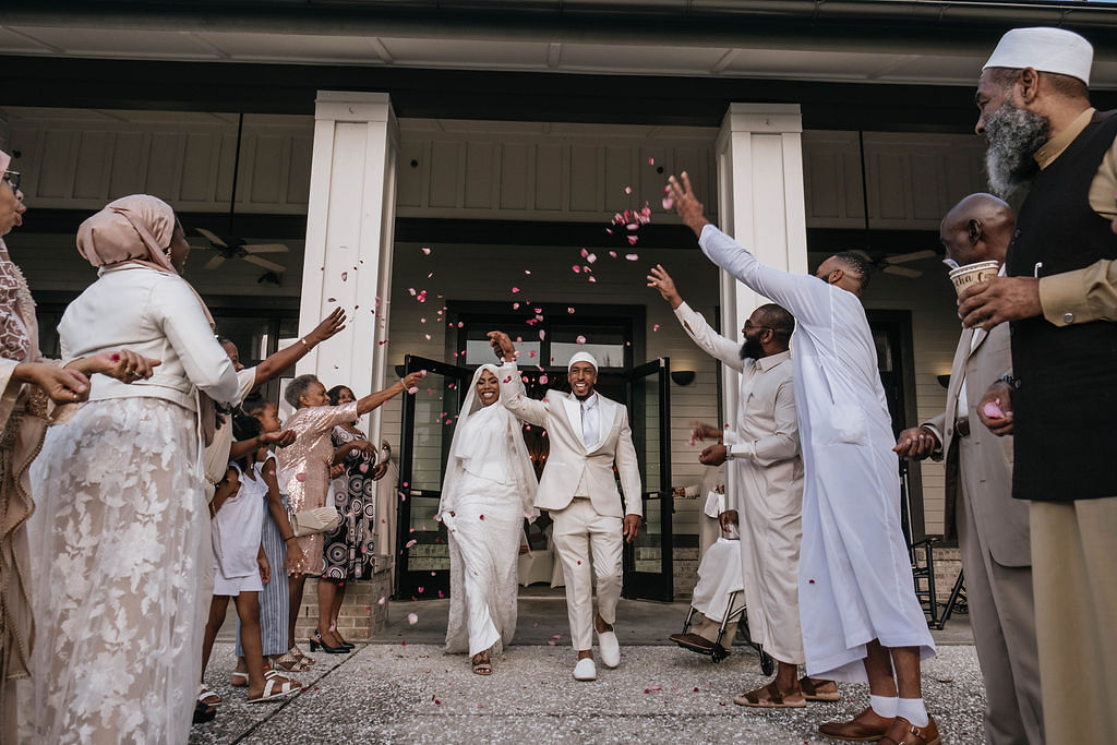 Elijah and Ayesha's romantic bohemian wedding at Mount Pleasant, South Carolina, was a beautiful display of culture and love.