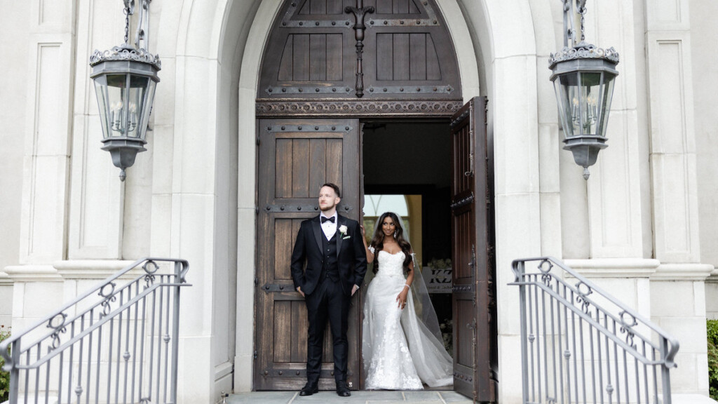 Krystal and Zachary's Guyanese and Indian wedding features glamorous black-tie attire and luscious florals at the Park Chateau Estate and Gardens