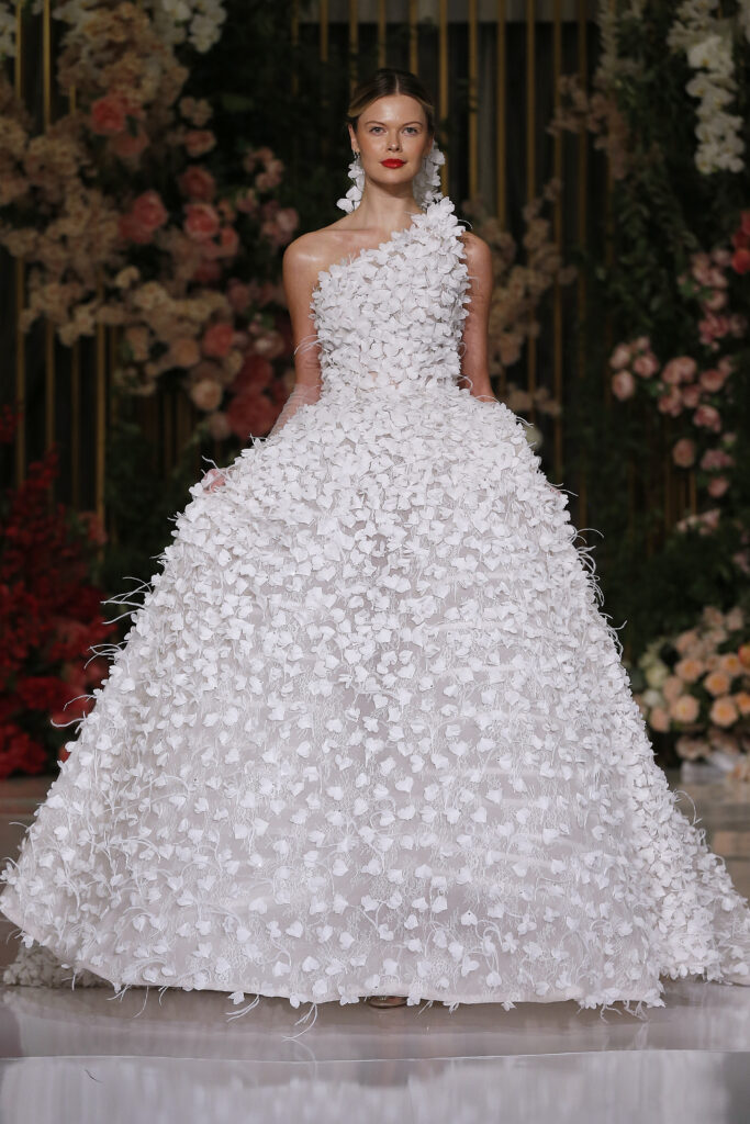 Bridal designers are already looking ahead to 2024 and showcased dazzling wedding dress trends during Bridal Fashion Week in New York.