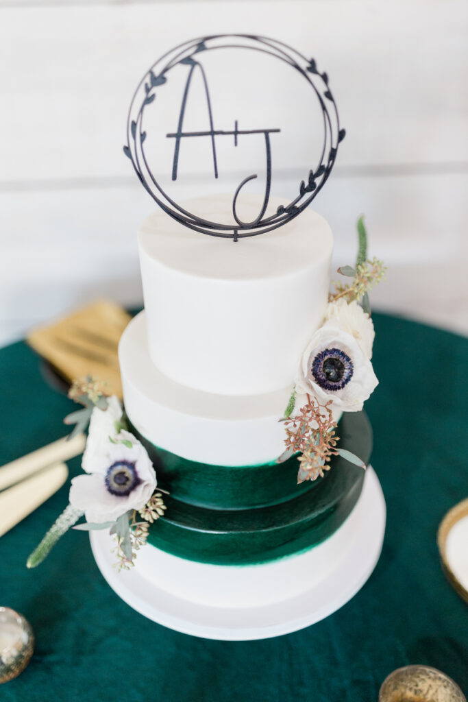 This wedding at Koury Farms in Georgia is perfect for the edgy boho bride with white flowers, greenery, and elevated gold accents.