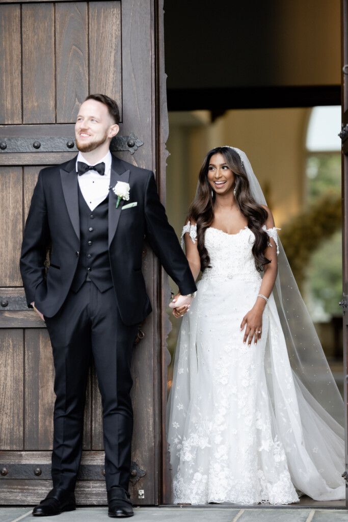 Krystal and Zachary's Guyanese and Indian wedding features glamorous black-tie attire and luscious florals at the Park Chateau Estate and Gardens