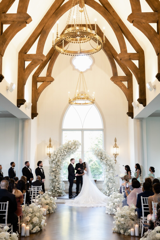 Krystal and Zachary's Guyanese and Indian wedding features glamorous black-tie attire and luscious florals at the Park Chateau Estate and Gardens