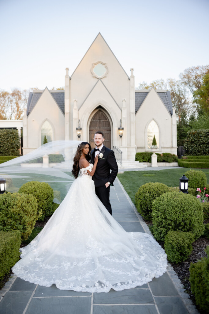 Krystal and Zachary's Guyanese and Indian wedding features glamorous black-tie attire and luscious florals at the Park Chateau Estate and Gardens