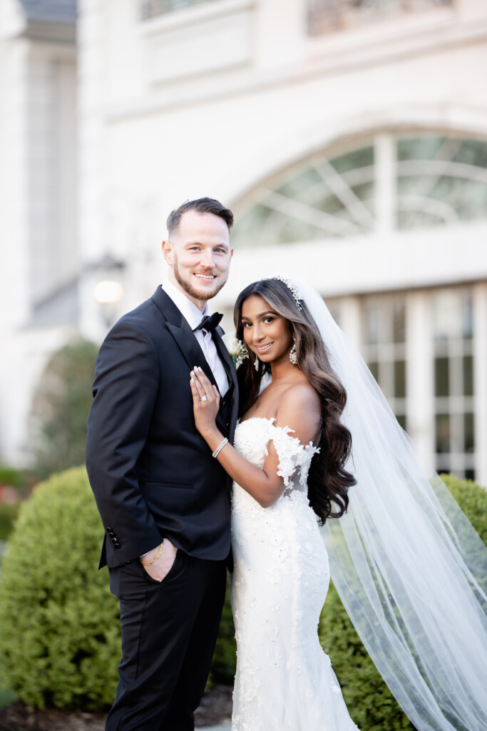 Krystal and Zachary's Guyanese and Indian wedding features glamorous black-tie attire and luscious florals at the Park Chateau Estate and Gardens