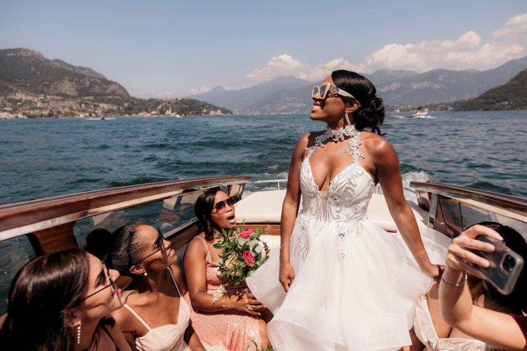 Shayna and James' outdoor wedding in Lake Como, Italy was filled with fun, family, and of course the perfect Limoncello!