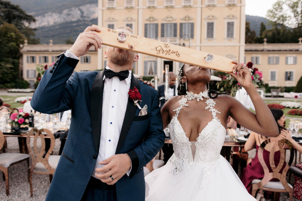 Shayna and James' outdoor wedding in Lake Como, Italy was filled with fun, family, and of course the perfect Limoncello!