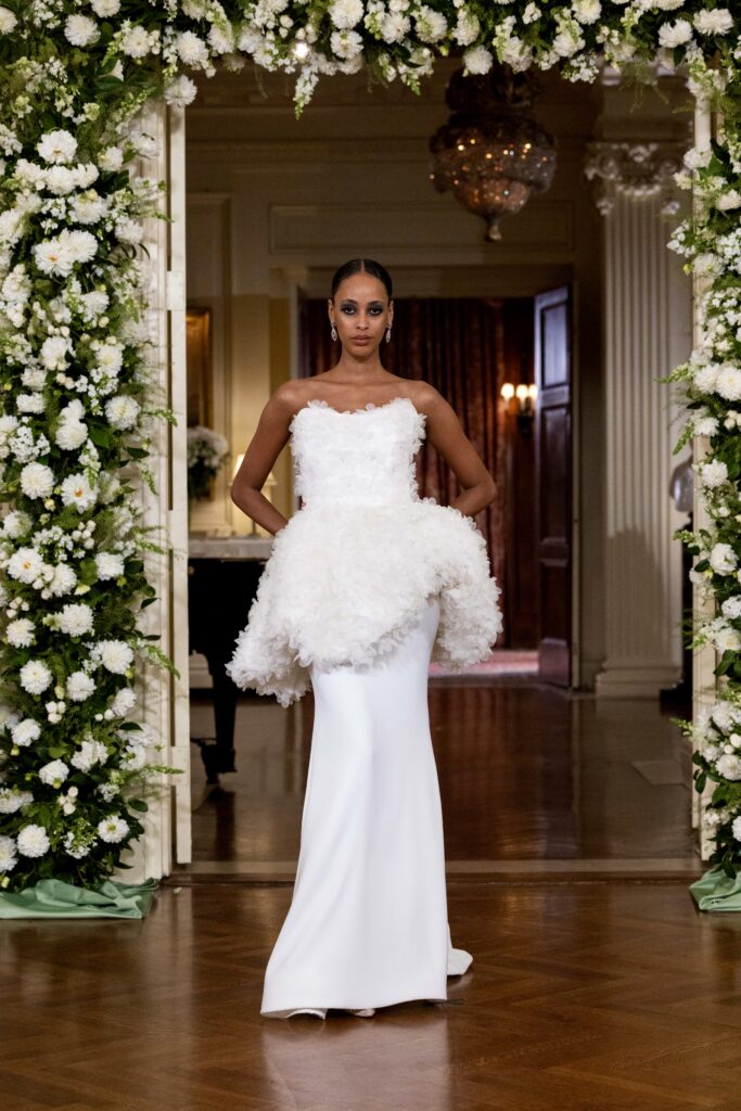 Bridal designers are already looking ahead to 2024 and showcased dazzling wedding dress trends during Bridal Fashion Week in New York.