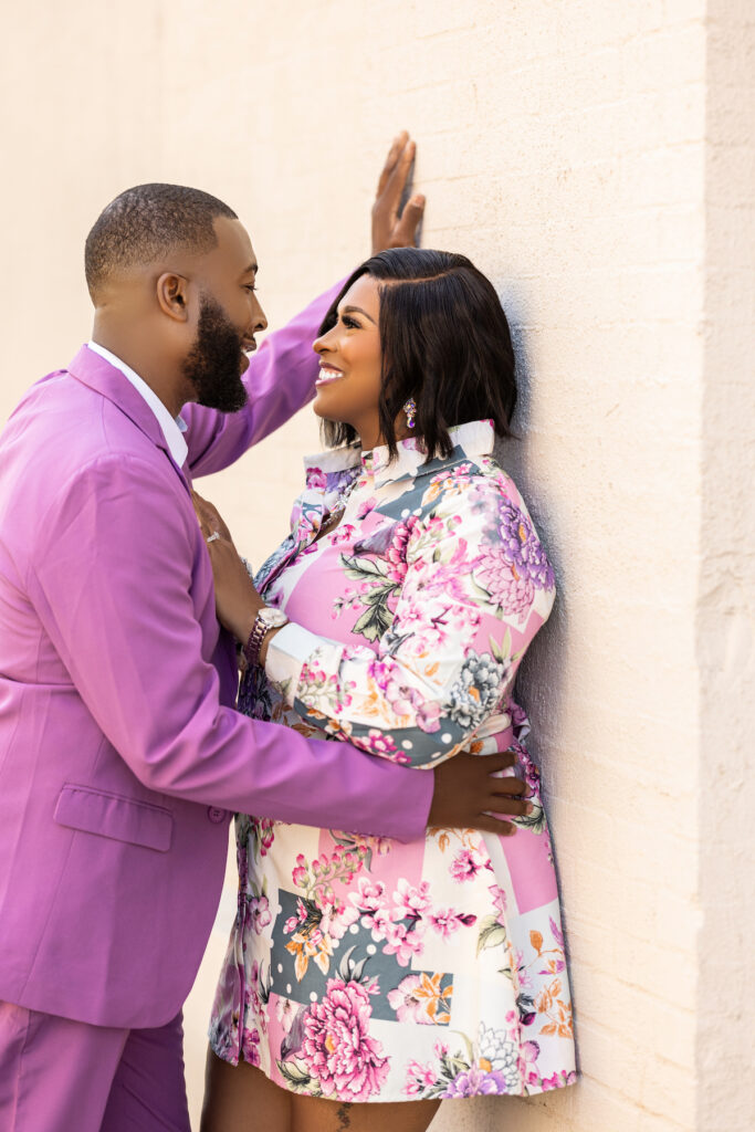 We loved this super romantic engagement session where the couple showed their love of coffee and custom Harley rides!