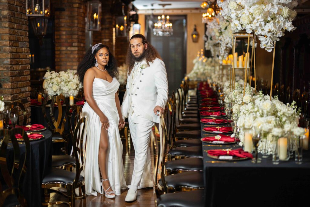 From their holiday party meet cute to partying down the aisle, Dawntavia and Fernando's luxurious Miami wedding was the day of their dreams!