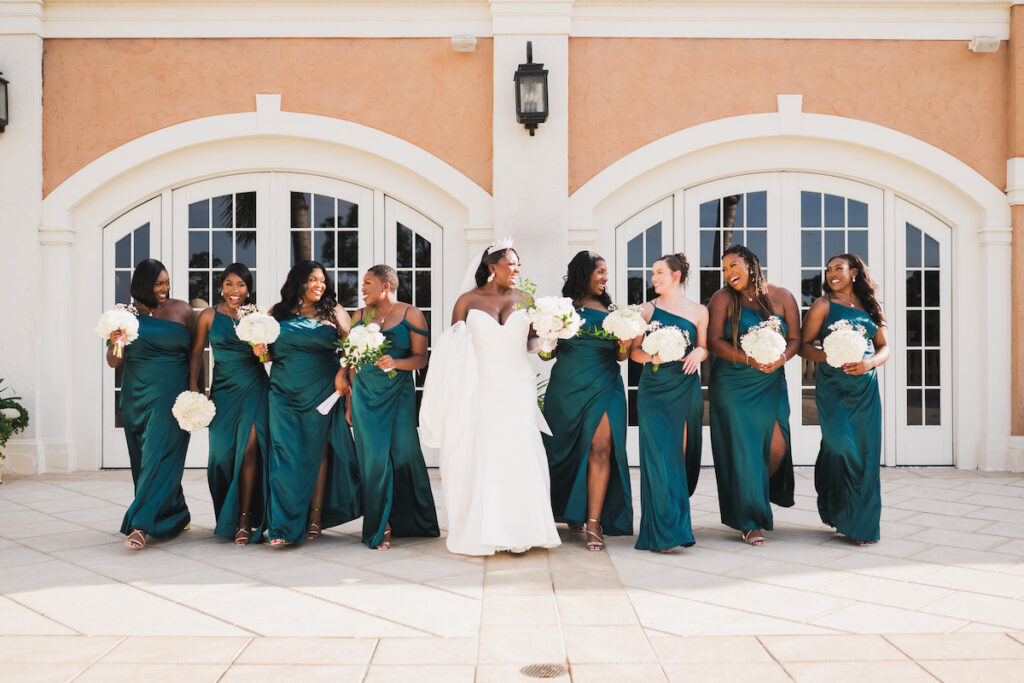 Milan and Mischael's traditional summer wedding in Florida featured an elegant, polished style and a classy black-and-white color palette!