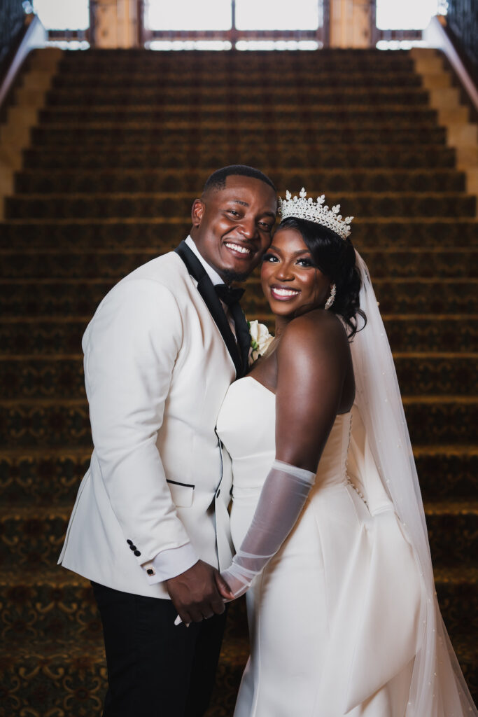 Milan and Mischael's traditional summer wedding in Florida featured an elegant, polished style and a classy black-and-white color palette!