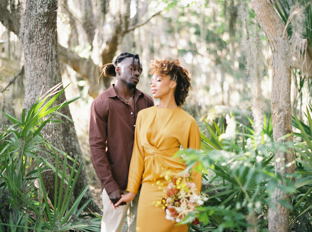 Featured in Issue 30, love transcends words in this elegant styled shoot on Amelia Island inspired by African Royalty.