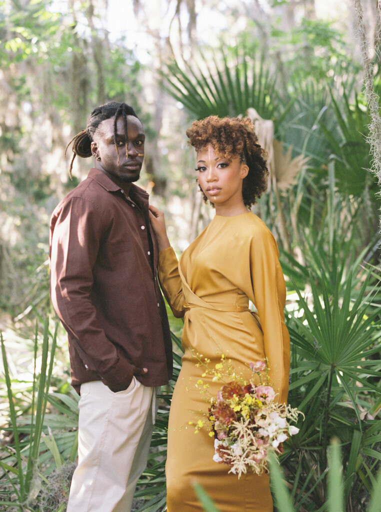 Featured in Issue 30, love transcends words in this elegant styled shoot on Amelia Island inspired by African Royalty.