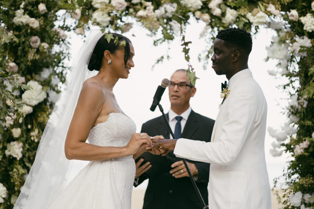 Kristen & Olamide welcomed guests to their destination wedding in Puerto Rico with traditional elements and a romantic evening reception.