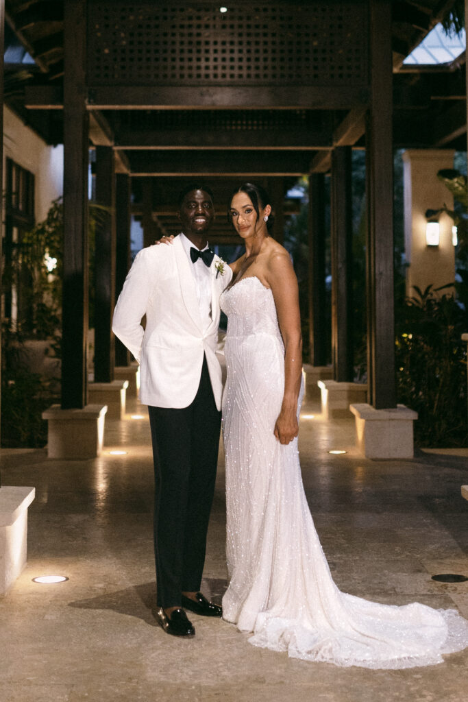 Kristen & Olamide welcomed guests to their destination wedding in Puerto Rico with traditional elements and a romantic evening reception.