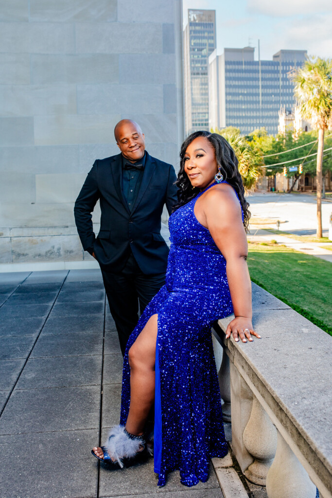 From "prop ring" to the real thing, Tyrone and La Tonya's sunset photo shoot in South Carolina turned into a surprise engagement session!