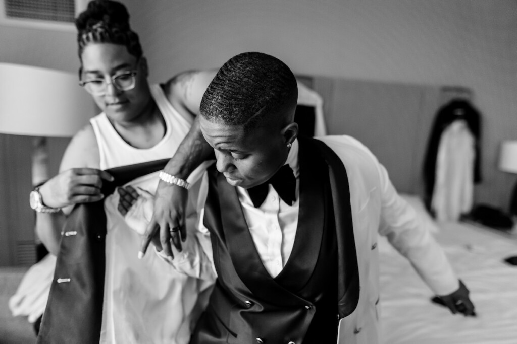 Jessica and Tiesha's classy black tie wedding at Live! Casino & Hotel Maryland was a day they'll never forget. 