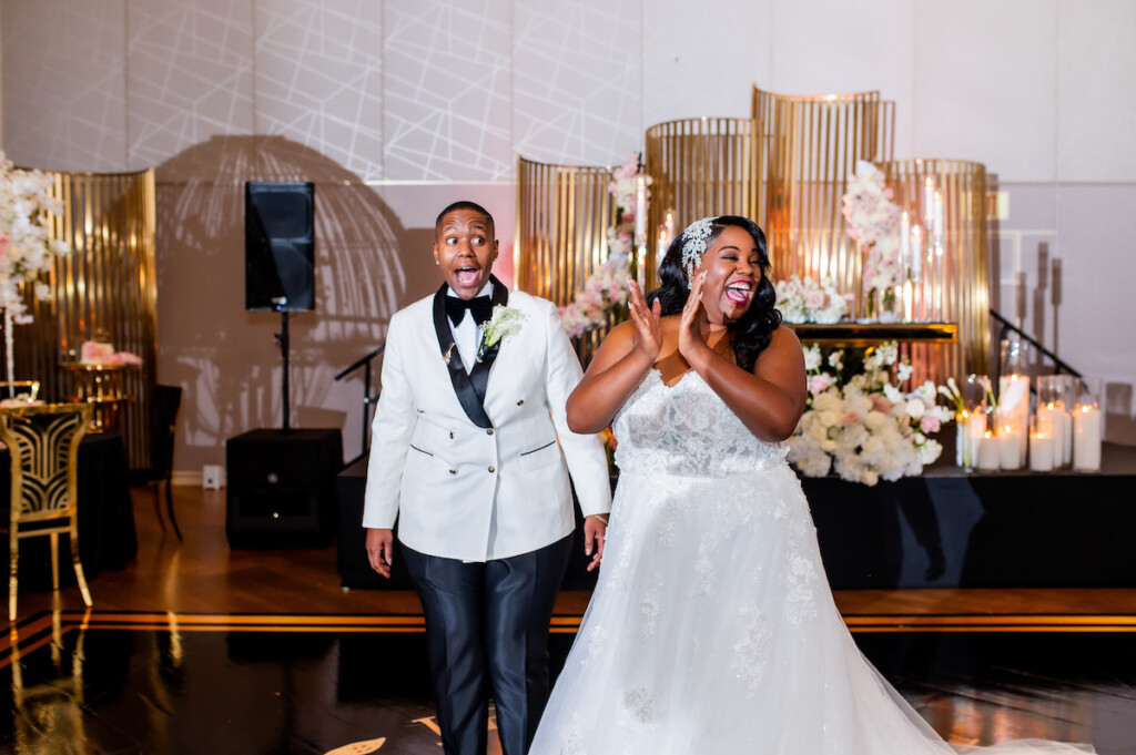 Jessica and Tiesha's classy black tie wedding at Live! Casino & Hotel Maryland was a day they'll never forget. 