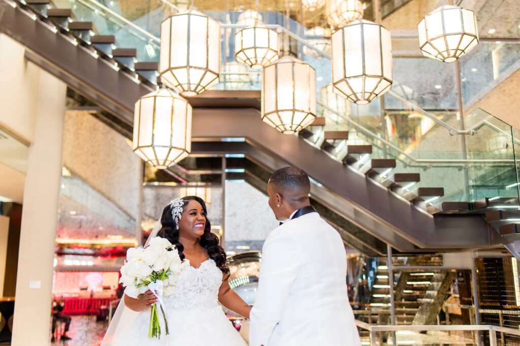 Jessica and Tiesha's classy black tie wedding at Live! Casino & Hotel Maryland was a day they'll never forget. 