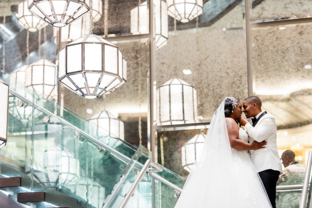 Jessica and Tiesha's classy black tie wedding at Live! Casino & Hotel Maryland was a day they'll never forget. 