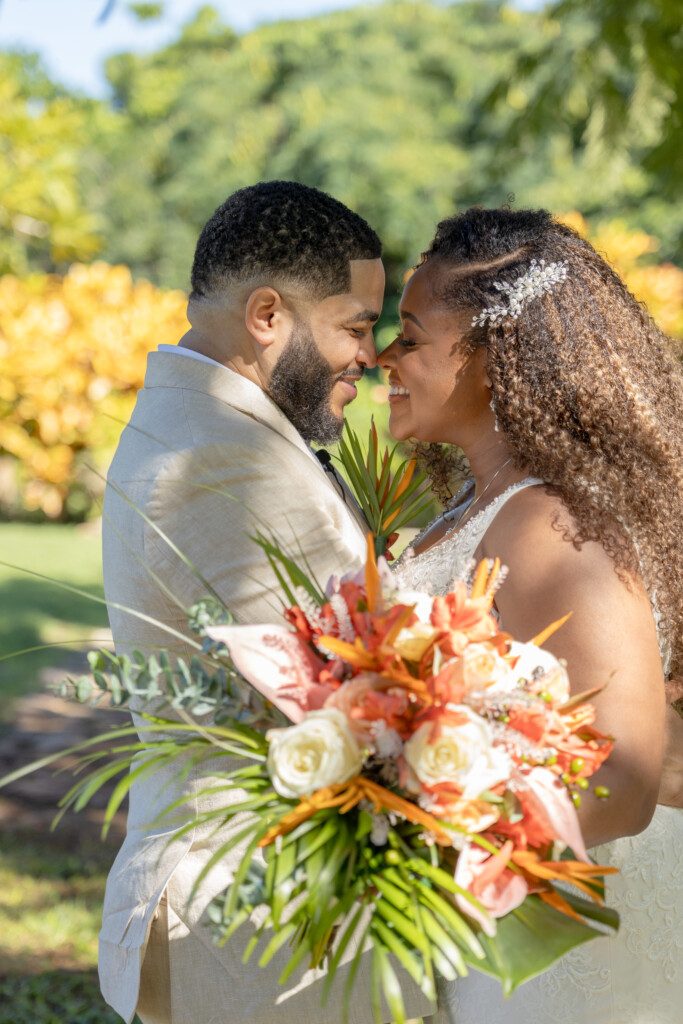 Abigail and Larry's love story began with a little help from their furbabies. Read their love story and see their Caribbean nuptials here!