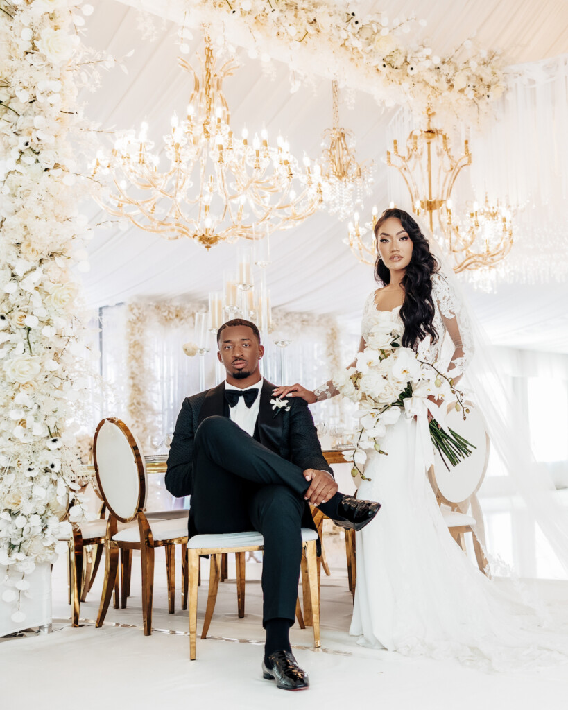 Featured in MunaLuchi Bride Magazine, Issue 31, Ray and Sidtia's two-day wedding in California celebrates Cambodian culture with gorgeous cultural attire, colorful floral designs, and a stunning all-white wedding.