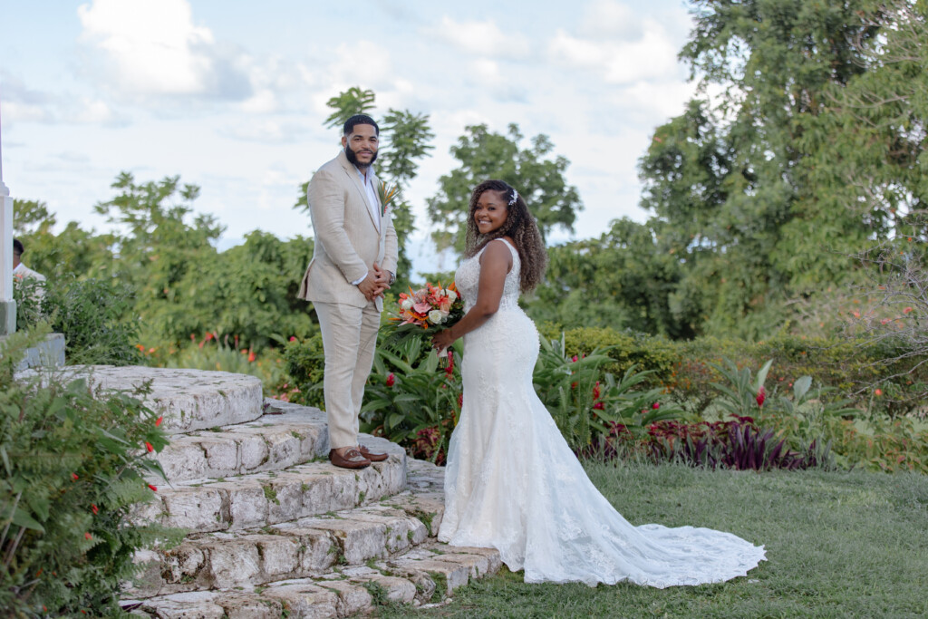 Abigail and Larry's love story began with a little help from their furbabies. Read their love story and see their Caribbean nuptials here!