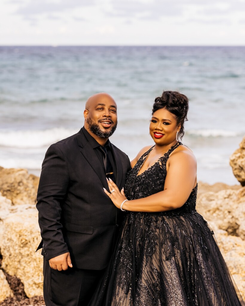 Katurah & Jeffrey celebrated their love with a gorgeous sunset engagement session at Deerfield Beach, Florida!