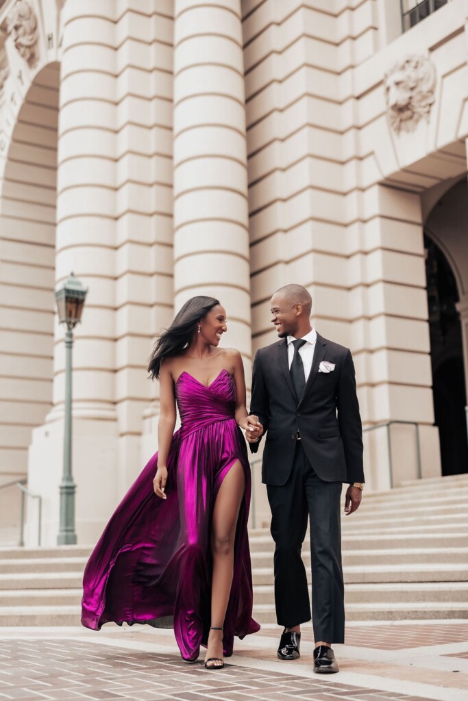 Featured in Issue 31, this California engagement session at Pasadena City Hall and El Matador Beach exudes classic elegance and cool LA aesthetics.