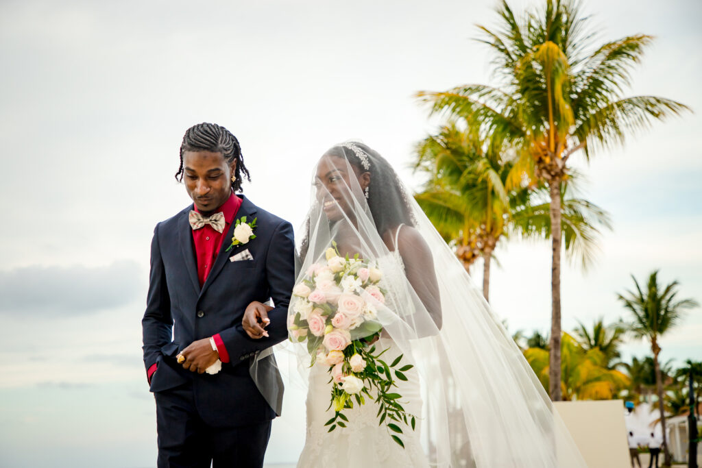 Tiffany and Andrew's big day featured an unforgettable beach wedding in Jamaica and a golden hour reception under the stars.