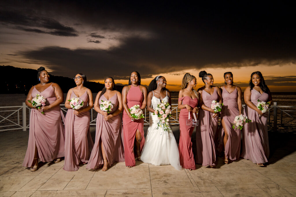 Tiffany and Andrew's big day featured an unforgettable beach wedding in Jamaica and a golden hour reception under the stars.