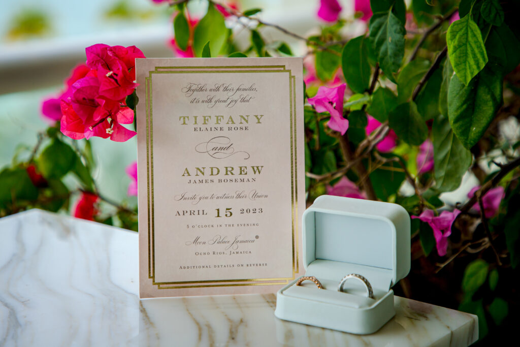 Tiffany and Andrew's big day featured an unforgettable beach wedding in Jamaica and a golden hour reception under the stars.