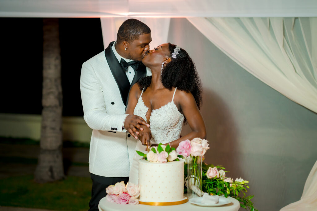 Tiffany and Andrew's big day featured an unforgettable beach wedding in Jamaica and a golden hour reception under the stars.