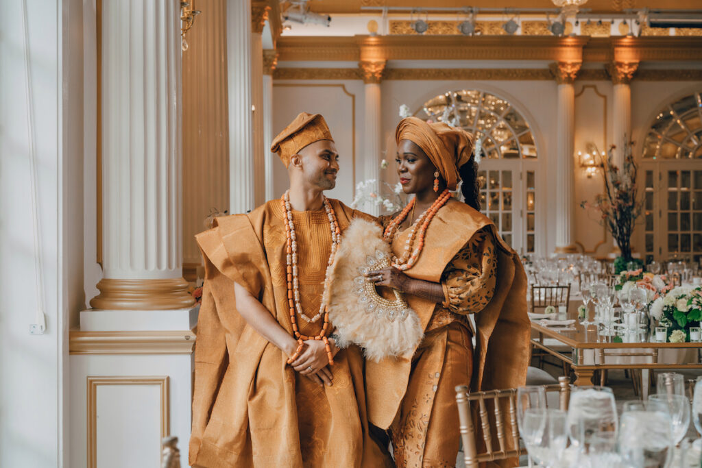 Bunmi and Kiran wed at their vibrant multicultural wedding which beautifully blended traditional Hindu and Nigerian wedding customs!