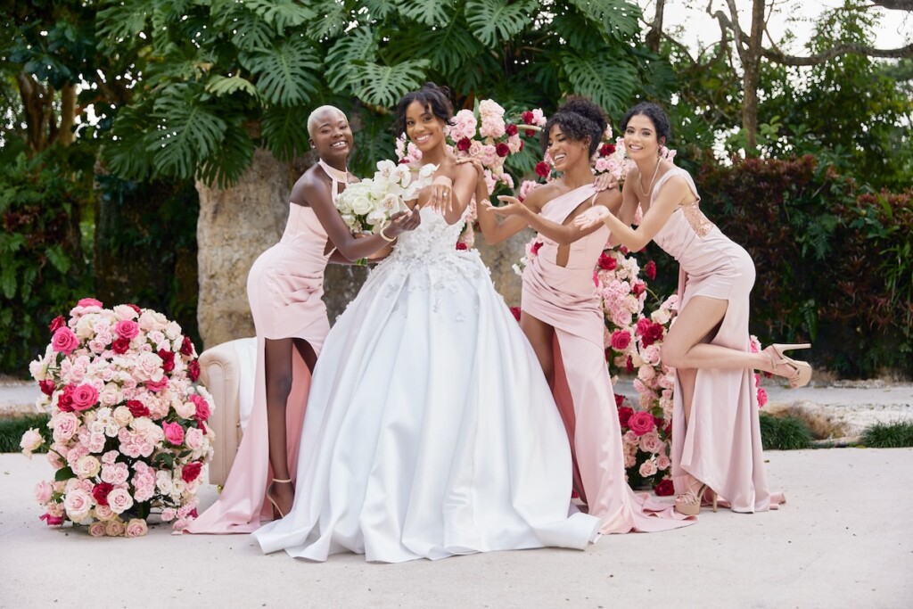 Floral Fantasy styled shoot at the Redland Tropical Gardens showcases the beauty and elegance of Black love.