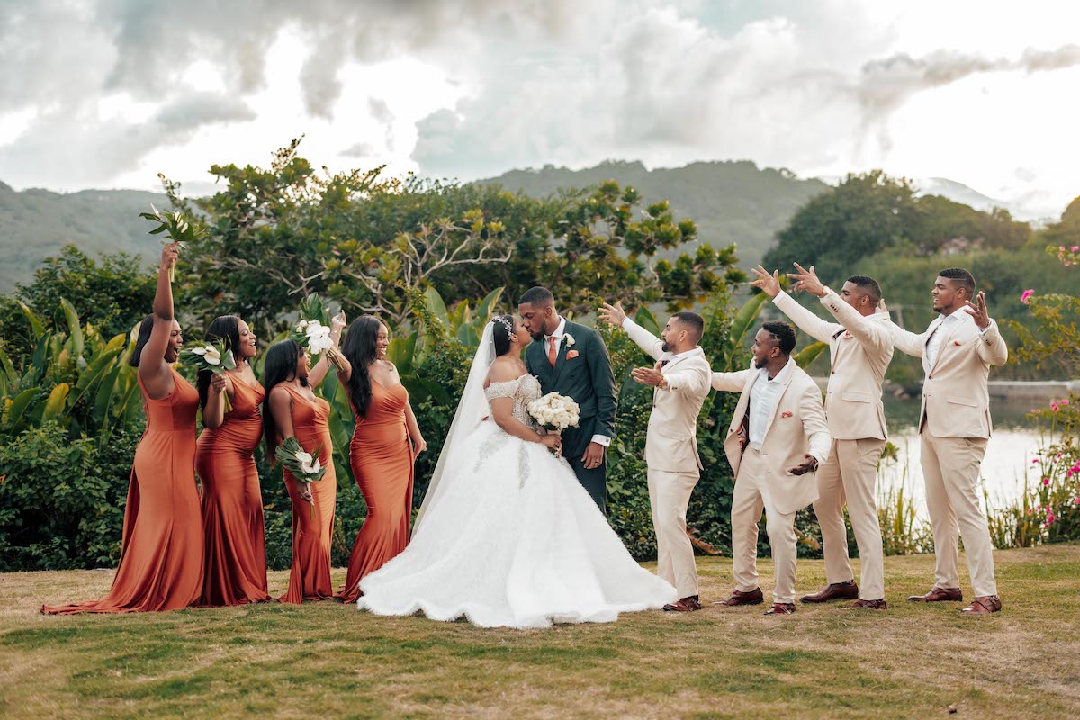 Dreamy Tropical Destination Wedding at Trident Castle in Portland, Jamaica
