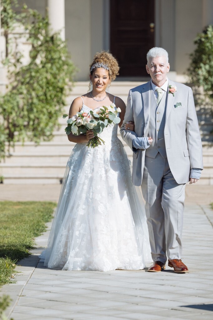 The Great Marsh Estate in Bealeton, VA, set the scene for an elegant Bridgerton wedding with florals by Coterie Member, Flower Guy Bron.