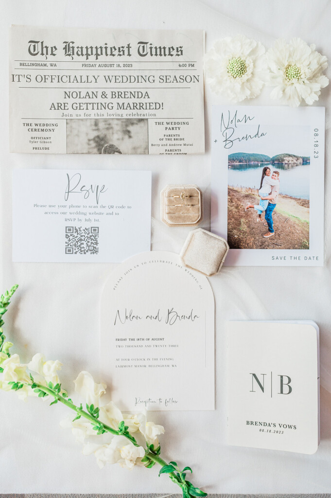 Brenda and Nolan's sunny outdoor estate wedding featured a cute something blue and a vintage phone booth built by the groom!