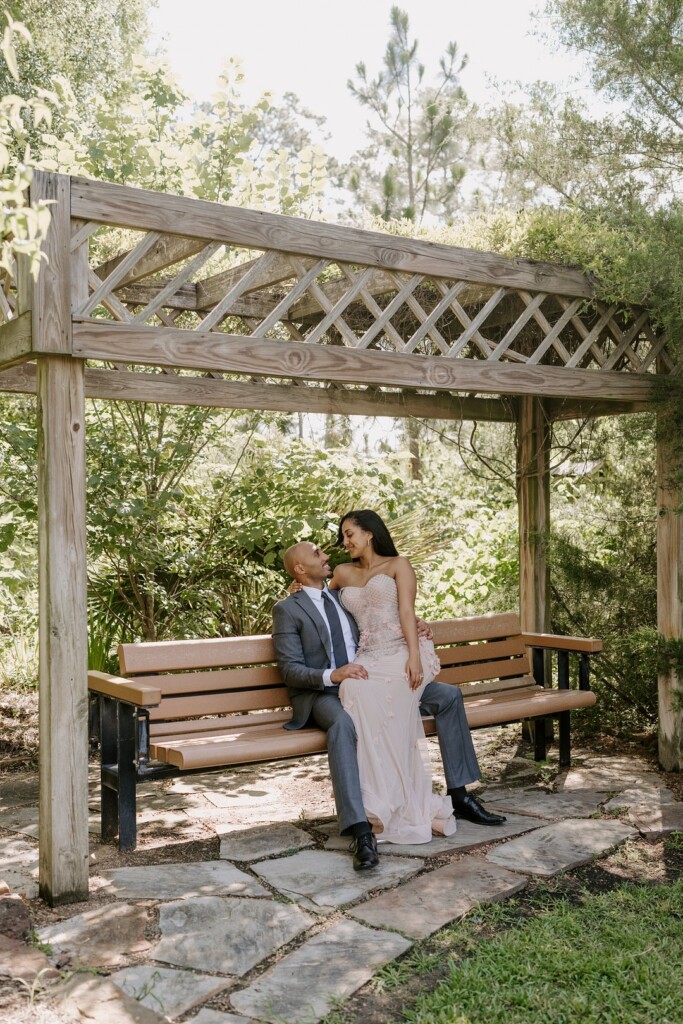 Hermon and Berhanu celebrated their love with a pre-wedding photo shoot at the Mercer Botanic Garden in Humble, Texas. 