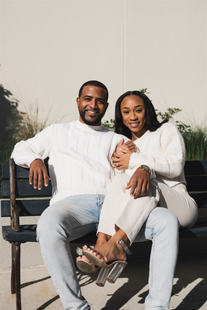 Sabrina and Mike celebrated their engagement with an outdoor photo shoot in Winter Park, Florida... in 35 degree weather!