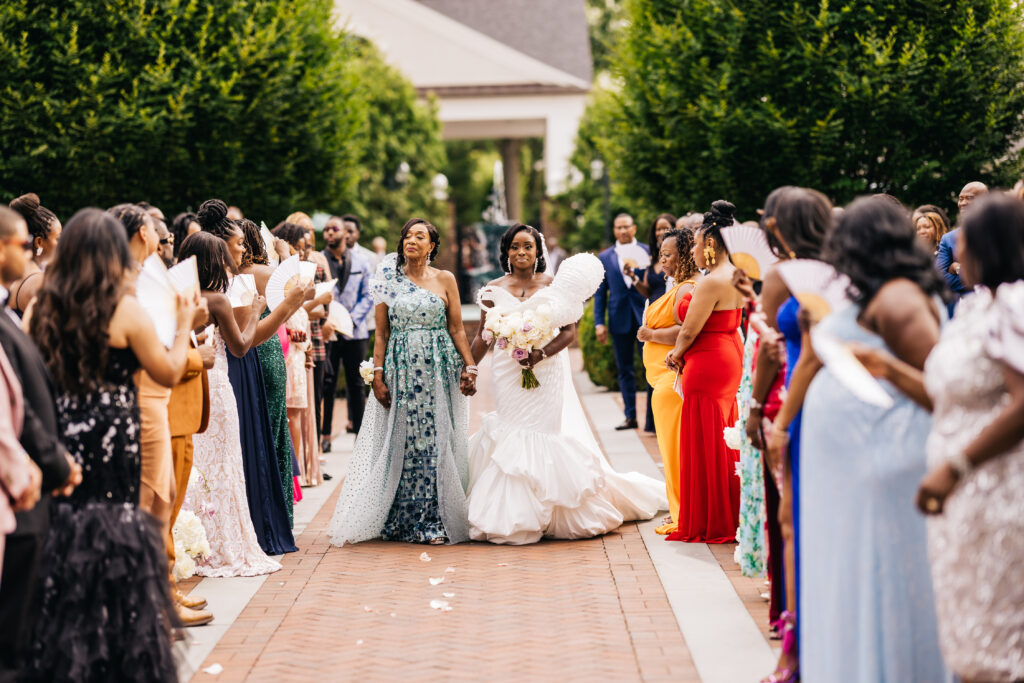 This stunning formal garden wedding was a luxurious nod to the fusion of the bride and groom's two cultures.