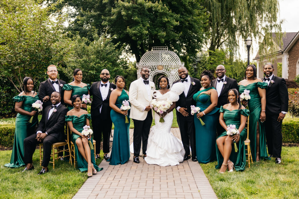 This stunning formal garden wedding was a luxurious nod to the fusion of the bride and groom's two cultures.