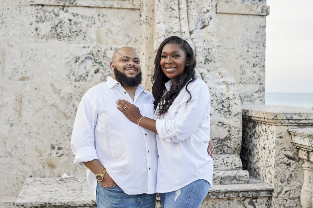 This intimate beach engagement session featured this couple's personal style and excitement for their upcoming wedding in paradise.