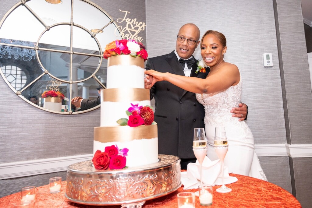 From messaging on Match.com to their first meeting IRL, Chanza and James made their love official with romantic "I do's" at the St. Augustine Catholic Church in Washington DC.